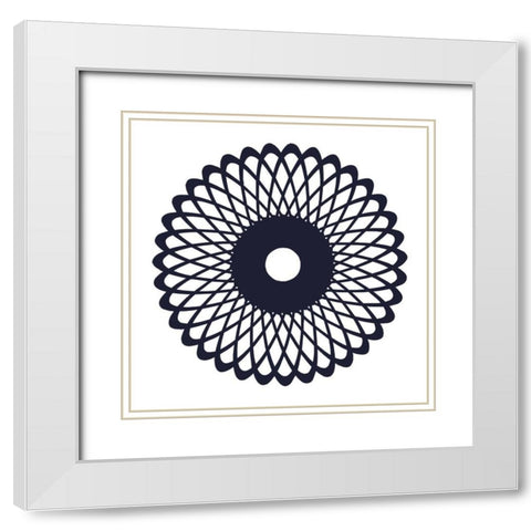 Royal Gate Navy 2 White Modern Wood Framed Art Print with Double Matting by Lewis, Sheldon