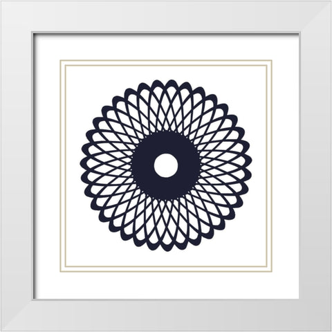 Royal Gate Navy 2 White Modern Wood Framed Art Print with Double Matting by Lewis, Sheldon