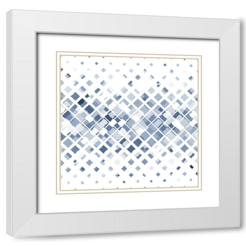 Geometric Blend White Modern Wood Framed Art Print with Double Matting by Lewis, Sheldon