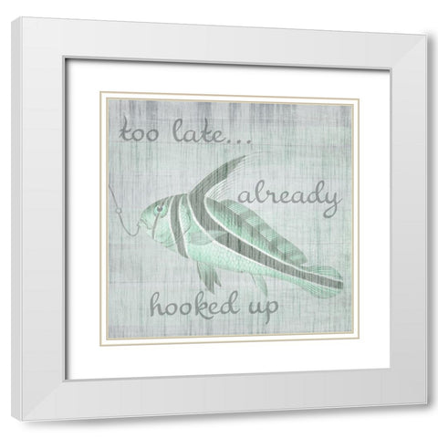 Hooked Up White Modern Wood Framed Art Print with Double Matting by Lewis, Sheldon