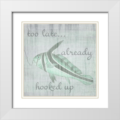 Hooked Up White Modern Wood Framed Art Print with Double Matting by Lewis, Sheldon