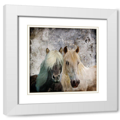 BFF White Modern Wood Framed Art Print with Double Matting by Lewis, Sheldon