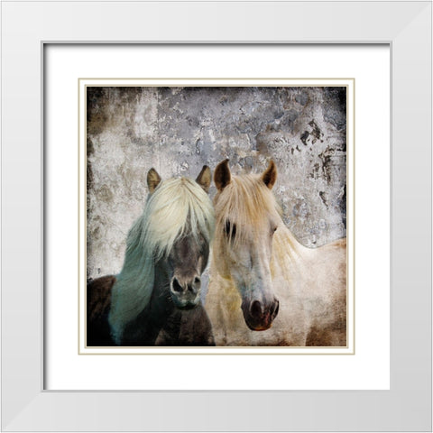 BFF White Modern Wood Framed Art Print with Double Matting by Lewis, Sheldon