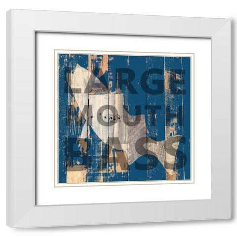 Bass White Modern Wood Framed Art Print with Double Matting by Lewis, Sheldon