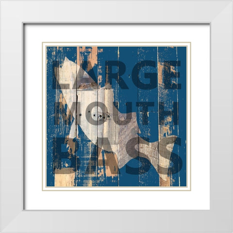 Bass White Modern Wood Framed Art Print with Double Matting by Lewis, Sheldon