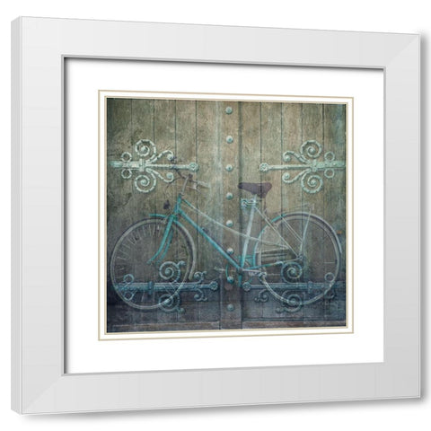 Vintage Ride White Modern Wood Framed Art Print with Double Matting by Lewis, Sheldon