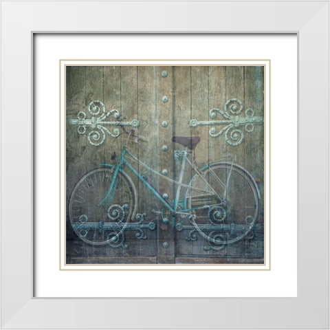 Vintage Ride White Modern Wood Framed Art Print with Double Matting by Lewis, Sheldon