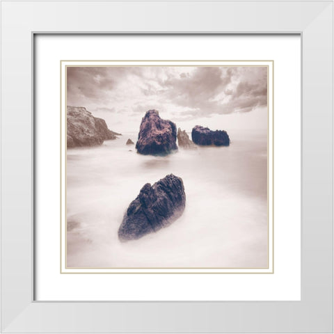 Escape White Modern Wood Framed Art Print with Double Matting by Lewis, Sheldon