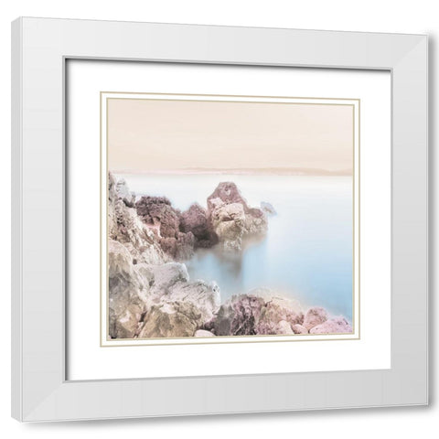 Quiet Escape 1 White Modern Wood Framed Art Print with Double Matting by Lula Bijoux and Company