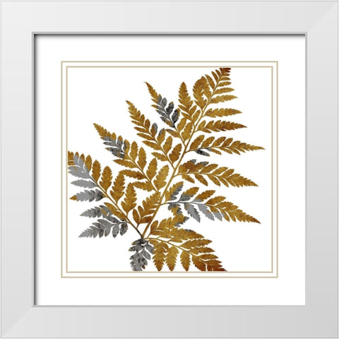 Gold Paint White Modern Wood Framed Art Print with Double Matting by Lewis, Sheldon