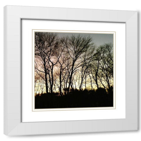 Mountain 1 White Modern Wood Framed Art Print with Double Matting by Lewis, Sheldon