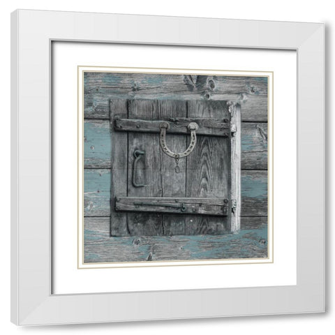 Wood Grain Barn White Modern Wood Framed Art Print with Double Matting by Lewis, Sheldon