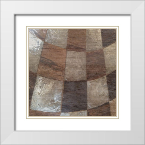 Wood Grain White Modern Wood Framed Art Print with Double Matting by Lewis, Sheldon