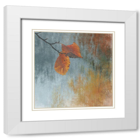 Pure Leaf 2 White Modern Wood Framed Art Print with Double Matting by Lewis, Sheldon