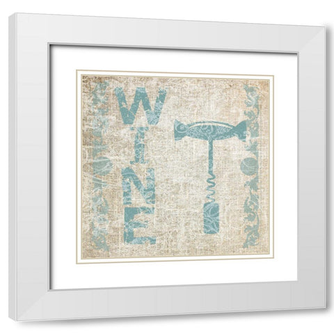 Dinner With Wine White Modern Wood Framed Art Print with Double Matting by Lewis, Sheldon