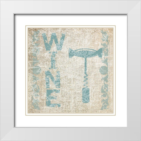 Dinner With Wine White Modern Wood Framed Art Print with Double Matting by Lewis, Sheldon