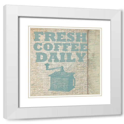 Fresh Coffee White Modern Wood Framed Art Print with Double Matting by Lewis, Sheldon