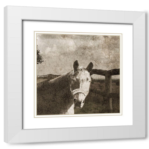 Riding West White Modern Wood Framed Art Print with Double Matting by Lewis, Sheldon