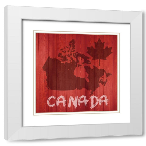 Way Up North White Modern Wood Framed Art Print with Double Matting by Lewis, Sheldon