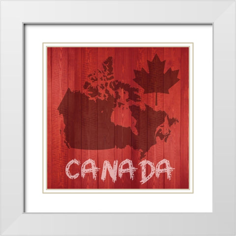 Way Up North White Modern Wood Framed Art Print with Double Matting by Lewis, Sheldon