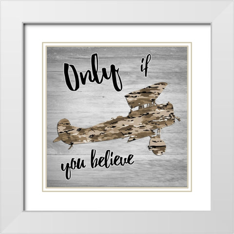 Fly 2 White Modern Wood Framed Art Print with Double Matting by Lewis, Sheldon