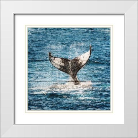 Tails of The Whale White Modern Wood Framed Art Print with Double Matting by Lewis, Sheldon