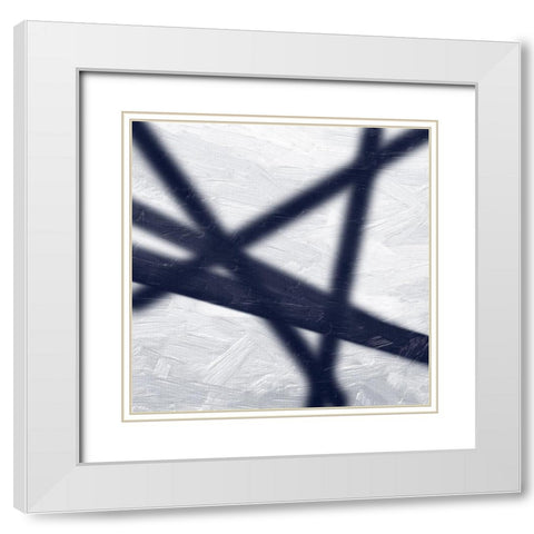 Streams Of Blue White Modern Wood Framed Art Print with Double Matting by Lewis, Sheldon