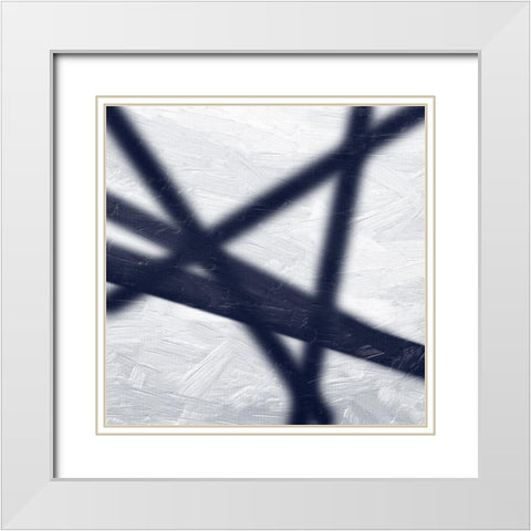 Streams Of Blue White Modern Wood Framed Art Print with Double Matting by Lewis, Sheldon