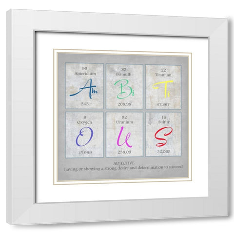 Ambitious White Modern Wood Framed Art Print with Double Matting by Lewis, Sheldon