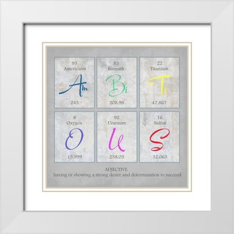 Ambitious White Modern Wood Framed Art Print with Double Matting by Lewis, Sheldon