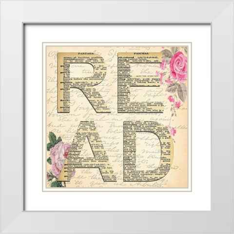 Read Book A White Modern Wood Framed Art Print with Double Matting by Lewis, Sheldon