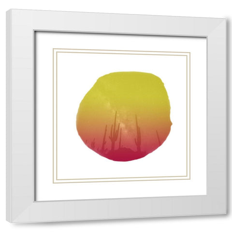 Colored Sky 2 White Modern Wood Framed Art Print with Double Matting by Lewis, Sheldon