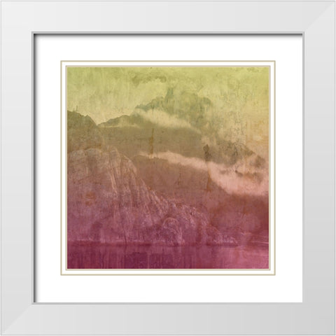 Mountain Lights A White Modern Wood Framed Art Print with Double Matting by Lewis, Sheldon