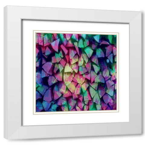 Jewel Toned Logs 2 White Modern Wood Framed Art Print with Double Matting by Lewis, Sheldon