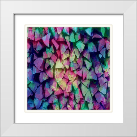 Jewel Toned Logs 2 White Modern Wood Framed Art Print with Double Matting by Lewis, Sheldon
