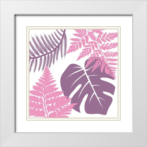Tropical Color Bloom 2 White Modern Wood Framed Art Print with Double Matting by Lewis, Sheldon