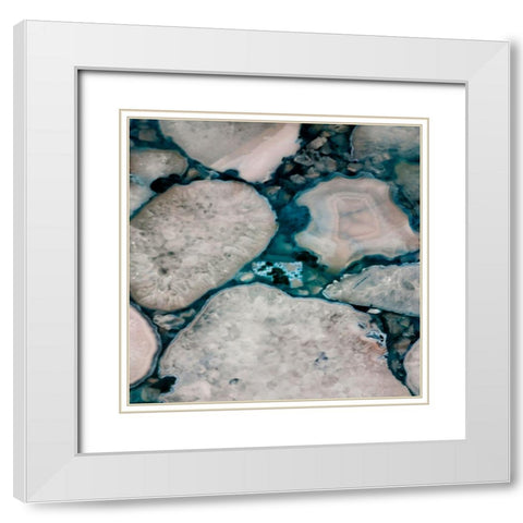 Munich Stones 1 White Modern Wood Framed Art Print with Double Matting by Lewis, Sheldon