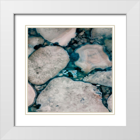 Munich Stones 1 White Modern Wood Framed Art Print with Double Matting by Lewis, Sheldon