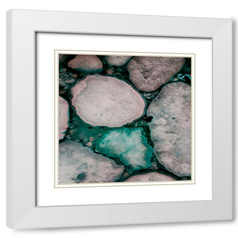 Munich Stones 2 White Modern Wood Framed Art Print with Double Matting by Lewis, Sheldon