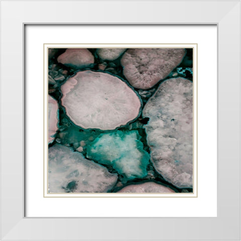 Munich Stones 2 White Modern Wood Framed Art Print with Double Matting by Lewis, Sheldon