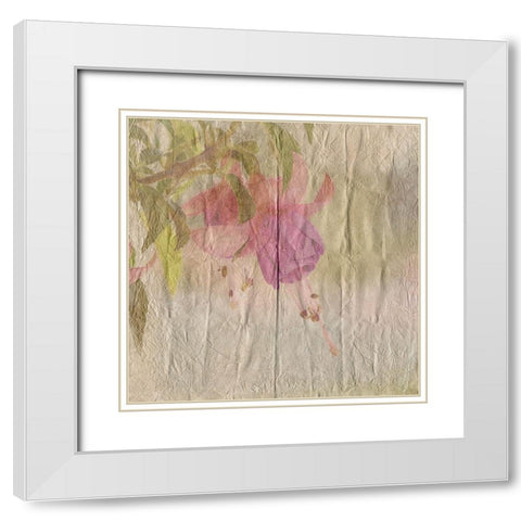 Vintage Bloom 1 White Modern Wood Framed Art Print with Double Matting by Lewis, Sheldon