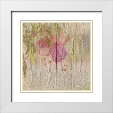 Vintage Bloom 1 White Modern Wood Framed Art Print with Double Matting by Lewis, Sheldon