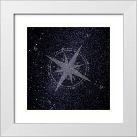 Navigate Space White Modern Wood Framed Art Print with Double Matting by Lewis, Sheldon