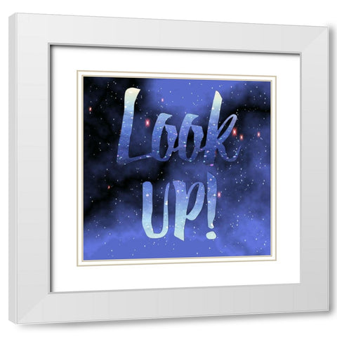 Heads up White Modern Wood Framed Art Print with Double Matting by Lewis, Sheldon