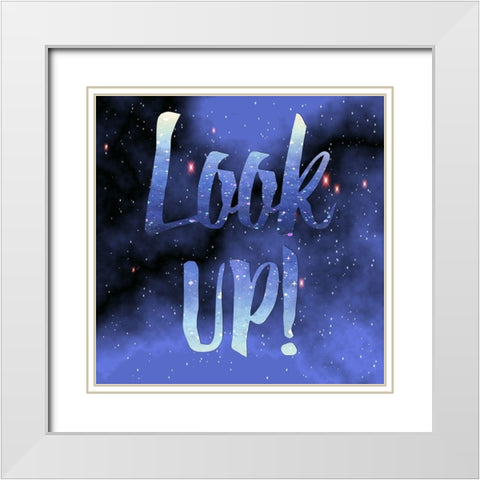 Heads up White Modern Wood Framed Art Print with Double Matting by Lewis, Sheldon
