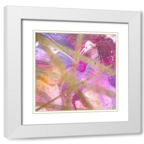 Abstract Vibration 2 White Modern Wood Framed Art Print with Double Matting by Lewis, Sheldon