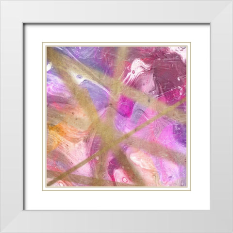 Abstract Vibration 2 White Modern Wood Framed Art Print with Double Matting by Lewis, Sheldon