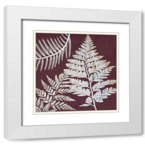 Fern Time 1 White Modern Wood Framed Art Print with Double Matting by Lewis, Sheldon