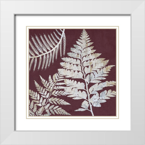 Fern Time 1 White Modern Wood Framed Art Print with Double Matting by Lewis, Sheldon