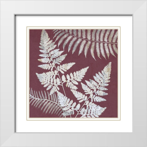 Fern Time 2 White Modern Wood Framed Art Print with Double Matting by Lewis, Sheldon